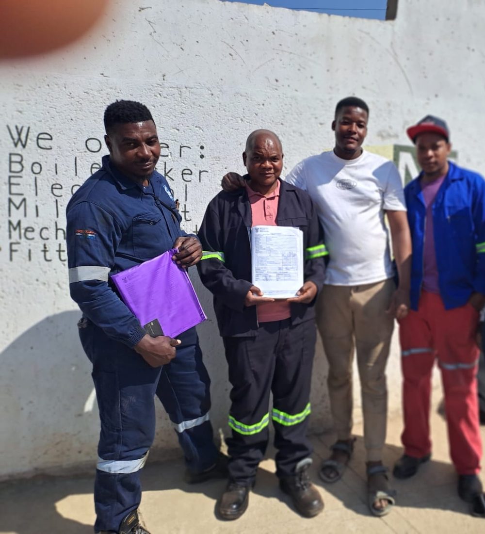 A group of Mashamaite trainees with their folders